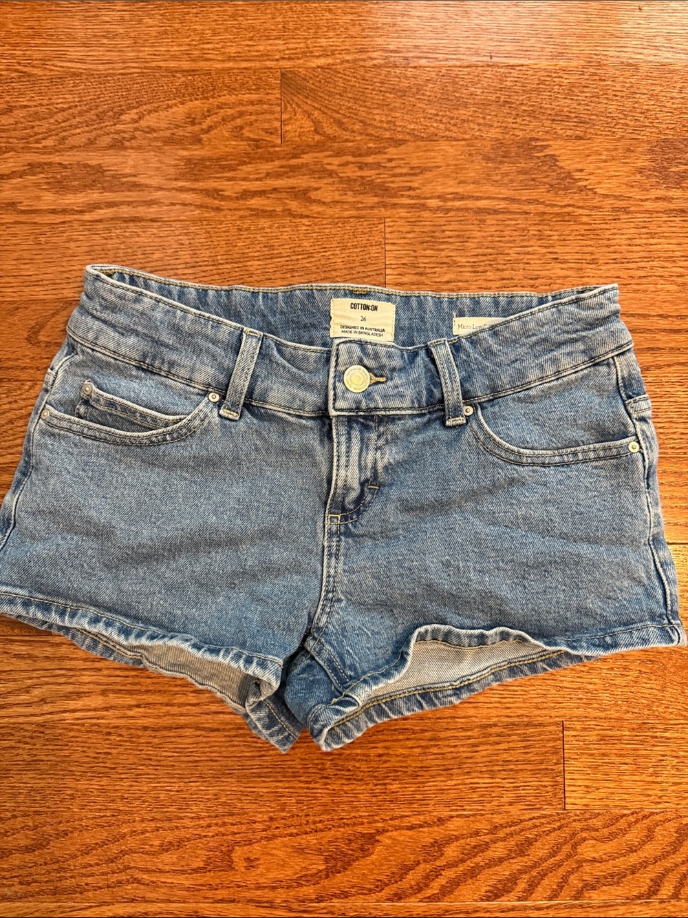 Cotton On Women's Light Wash Denim Cutoff Shorts